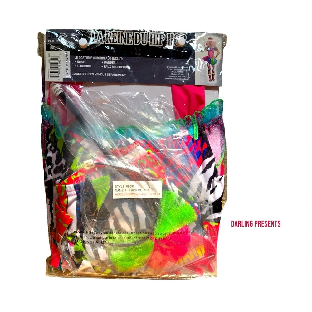 Hip Hop Queen Costume Junior Color Multi Size S 3-5